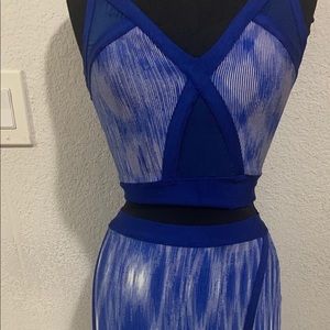 Royal blue & white 2pcs Skirt set (lightly worn)